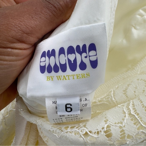 BHLDN Encore by Watters cream lace dress size 6 - Picture 6 of 9